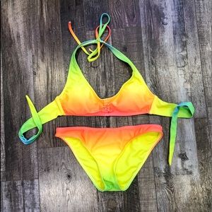 NEON TWO PIECE BIKINI 🦄🌈